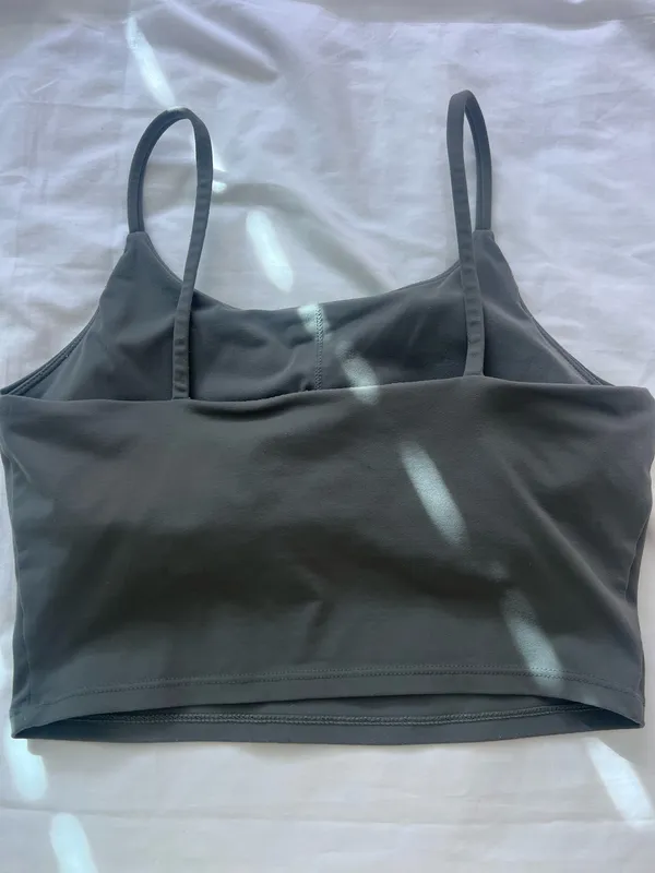 Olive Green Tank w/built in bra - Image 2