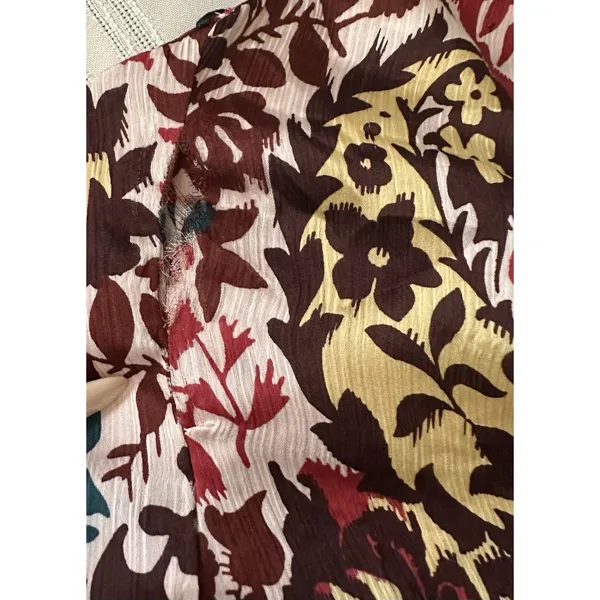 Zara Maxi Dress Multicolor floral and paisley print SZ M V-neck, Spaghetti Strap - Image 13