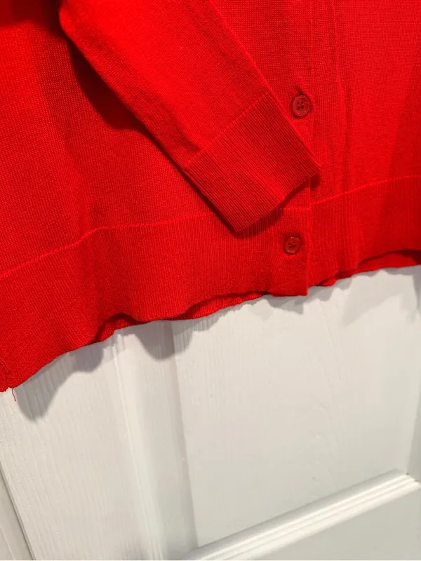 NWOT Style & Co Size S Red Lightweight Button Front Cardigan Sweater Rayon Blen - Image 4