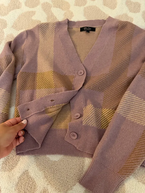 Wildfox Anthropologie Crop Knit Cardigan Sweater - Image 2