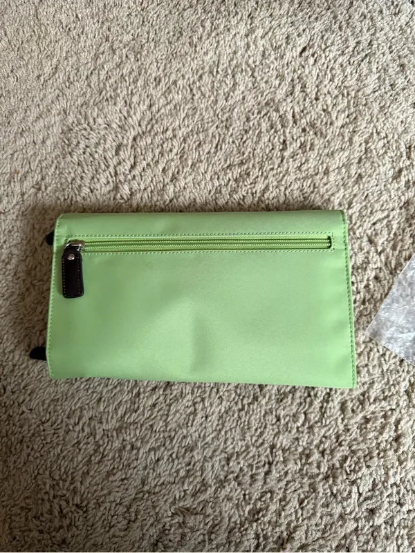 Rowallan Lime Green Travel Pouch with Brown Logo Patch Pink - Image 3