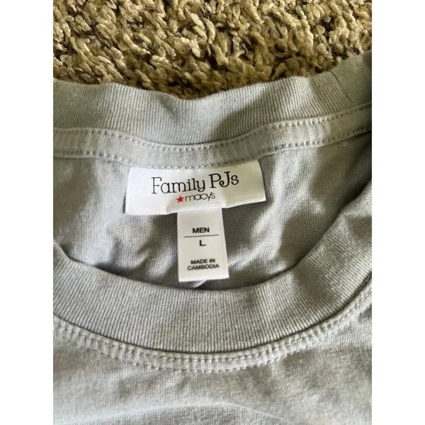Macy's Family PJs Women's Gray‎ "The Boo Crew" Long Sleeve Tee Size Large - Image 3