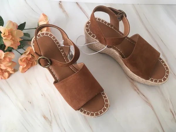 Espadrille Sandals, Size 8 1/2 Brown - Image 3