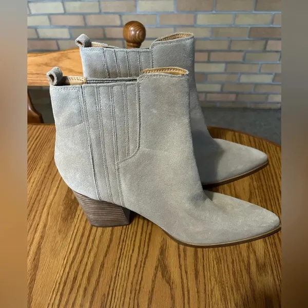 Marc Fisher LTD Oshay Tan Suede Pointed Toe Ankle Boots Women’s Size 13 - Image 2