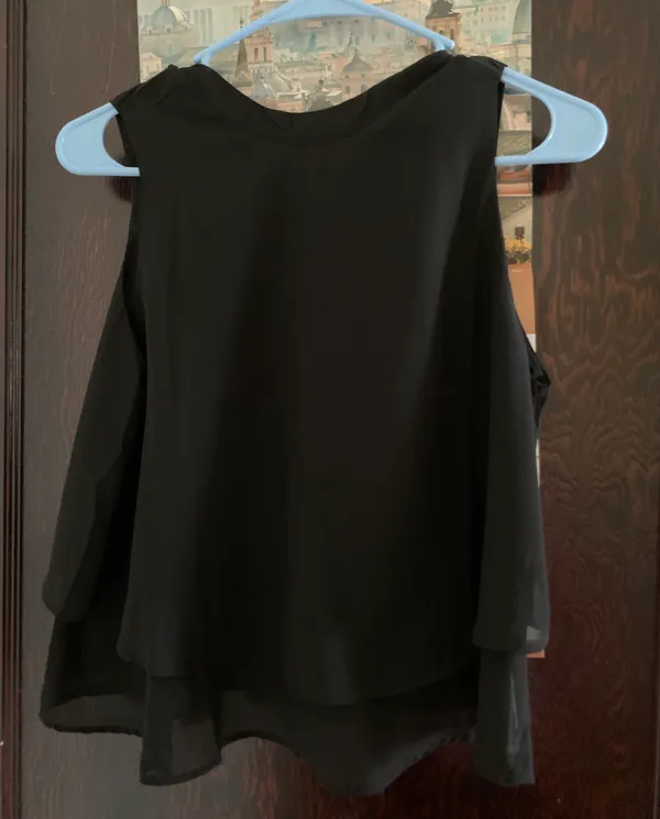 Calliope Black Layered Tank Top Size M - Image 2