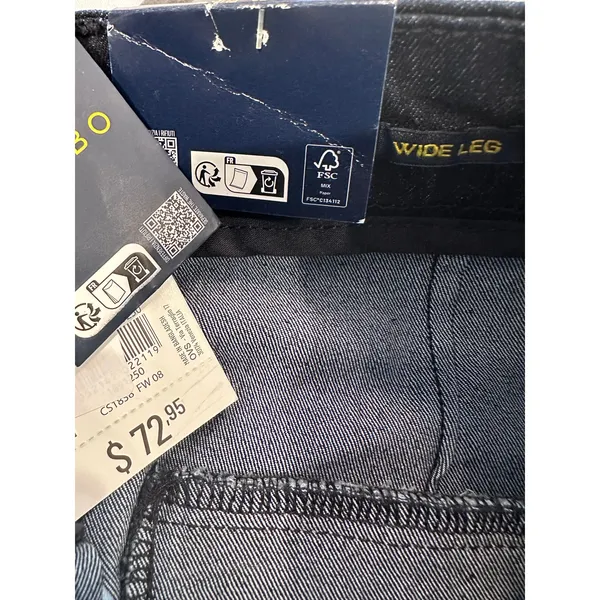 MP Piombo Wide Leg Womens Jeans in Blue size 2 - Image 16