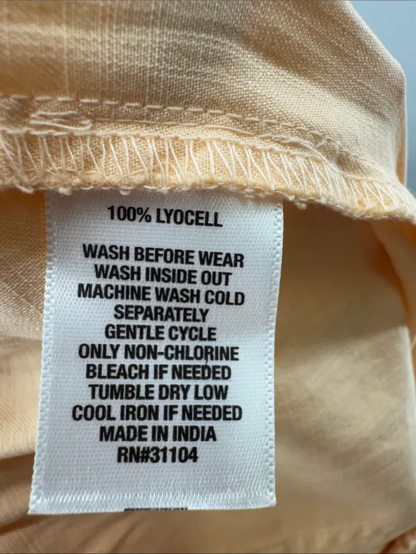Wonderly Wide Leg Pants XL peach lightweight flowy pull on spring summer beach - Image 10