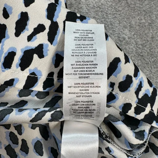 Nasty Gal Animal Print Button Down Shirt Women's Size 4 Collared Long Sleeve - Image 8
