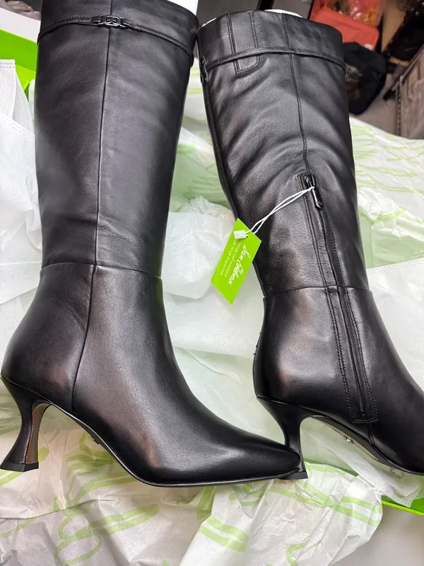 Sam Edelman Lyla Knee High Black Leather Boots- Size 5.5 - Image 2