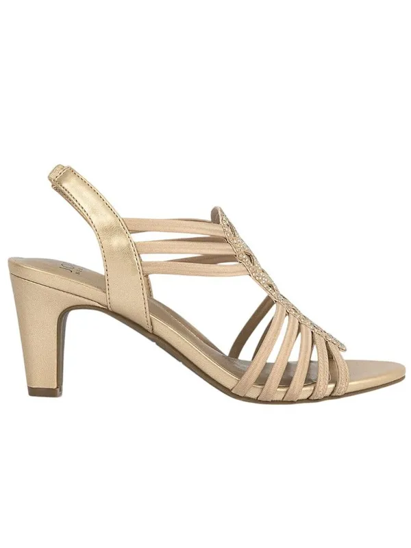 NWT Jones New York Strappy Slingback Dress Sandals JNY-DANELY Soft Gold 9M - Image 2