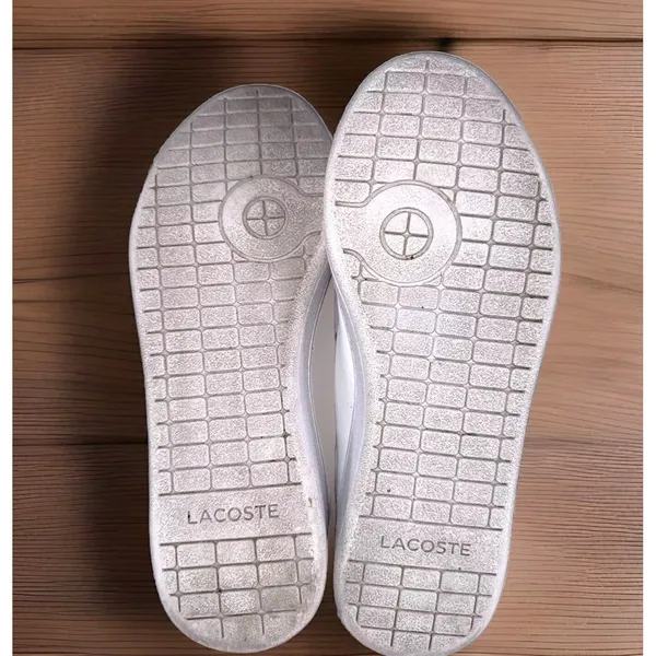 LACOSTE Hydez Sneaker In All White Leather Women's Size US 7.5 119-2-P SFA - Image 8