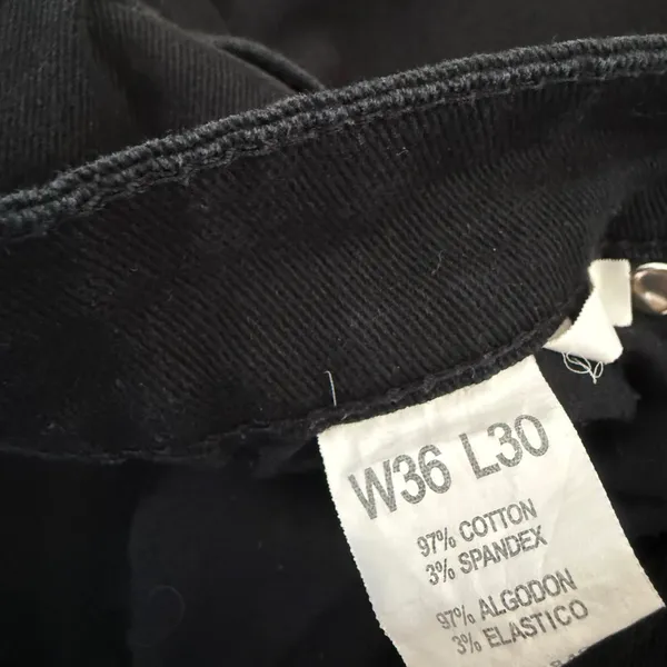 Victorious Men’s Black Stretch Denim Jeans W36 L30 – Cotton Spandex Modern Fit – Excellent - Image 4