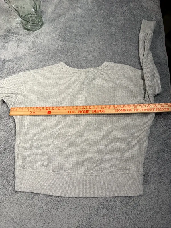 aerie offline Light Gray Ribbed Crewneck long sleeve shirt XXS - Image 6