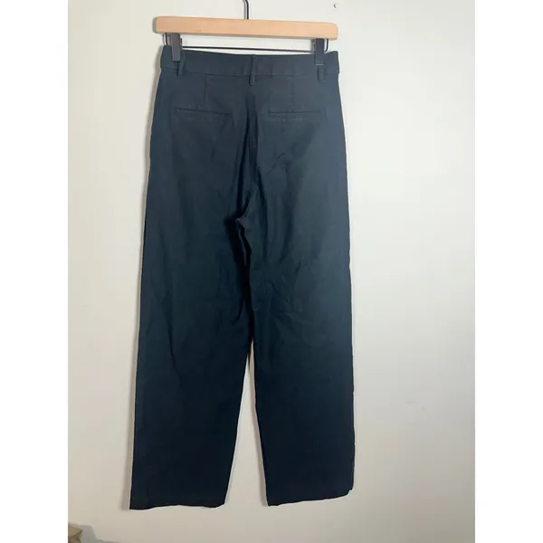 Wilfred Free Day Off Pant Black High Rise Pleated Straight Leg Trousers Size 4 - Image 3