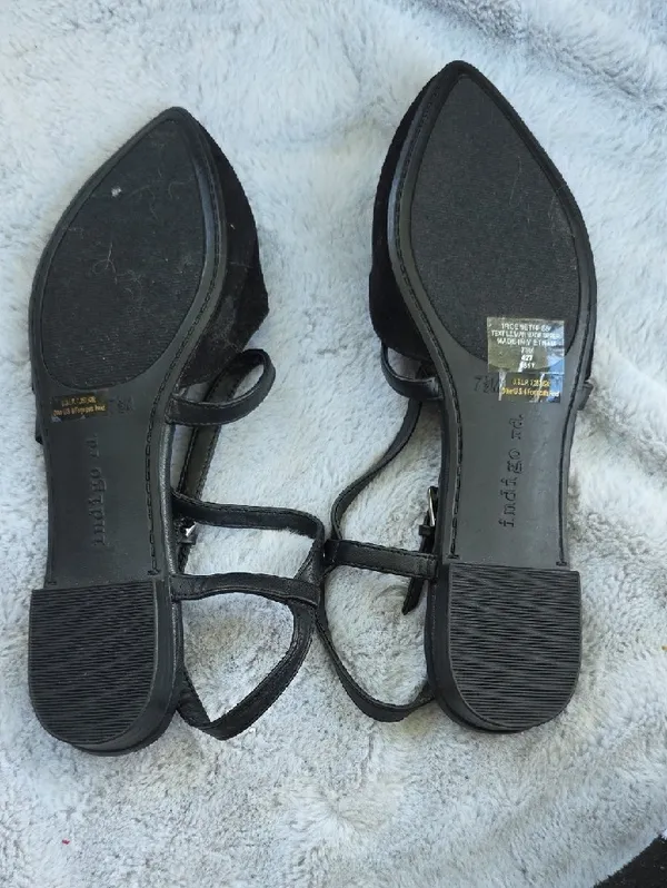 Indigo Rd. Pointed Toe Ankle Strap Flats Black 7.5 - Image 5