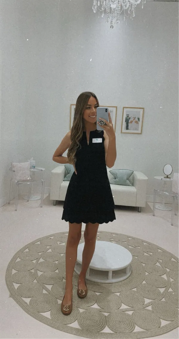 Vineyard Vines Navy Scallop Dress - Image 2