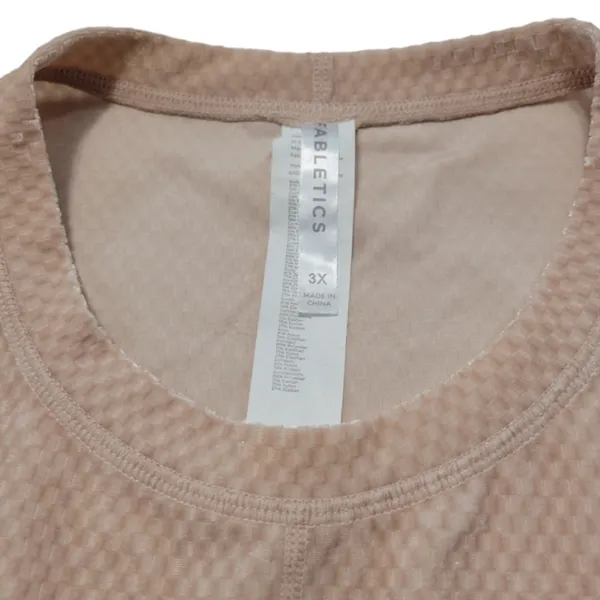 Top Size 3X Women's Plus Size Velour Seemed Long Sleeve Top Activewear Athletic - Image 6
