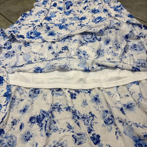 NWT Baltic Born Mariah Tank Florals Blue White Maxi Dress Sz M Wedding Beach - Image 10