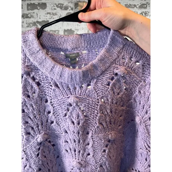 Aerie | women lilac purple knitted crewneck sweater - Image 3