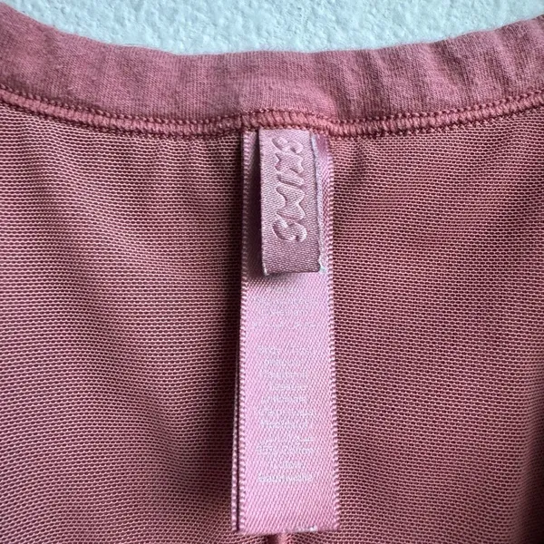 Skims Pink Maybe Tank Ribbed One Piece Romper Shorts Size Small - Image 4