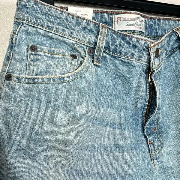 Levi's New Denim Jeans Mid Rise Bootcut 12 Short Misses - Image 5