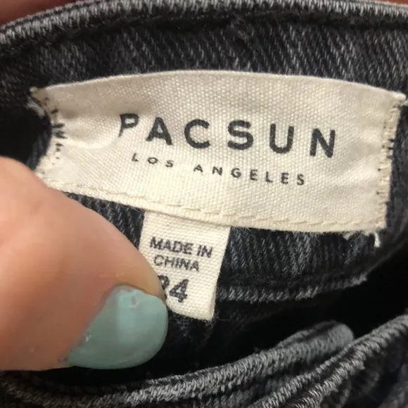Pacsun black floral denim short skirt - Image 5