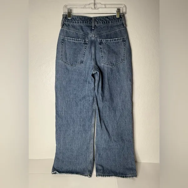 Hollister Womens Ultra High-Rise Baggy Jeans Size 2S /w26 Short‎ Blue Y2K NEW - Image 2