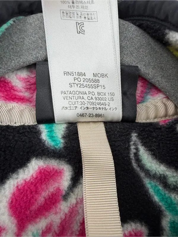 Patagonia Synchilla Snap-T Fleece Women S Manoa Black Floral MOBK SP15 - Image 7