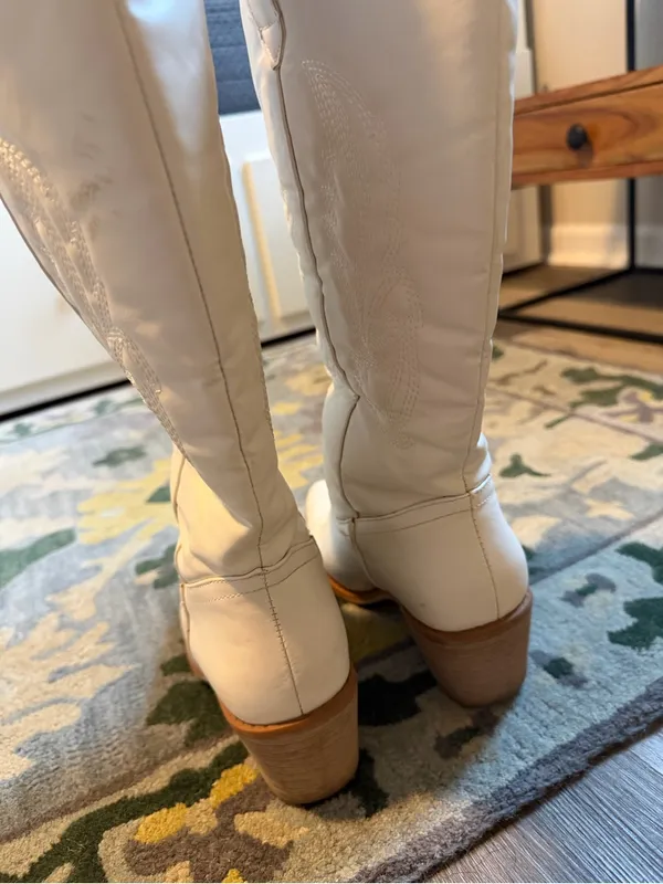 Pierre Dumas Wilder White Cowboy Boots - Image 4