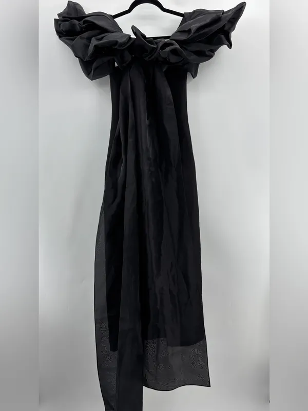 Leo Lin Zayna Embellished Maxi Dress and Cape Set in Ebony AU6/US2 - Image 4