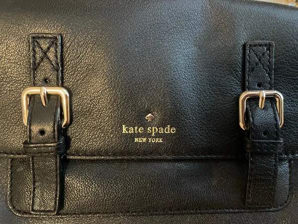 Vintage Kate Spade Purse Leather Black - Image 3