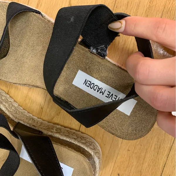 Steve Madden Jaklyn Espadrille Platform Sandals in Black - Size 9 - Image 9