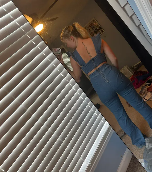 Boutique Blue Jean Romper - Image 3