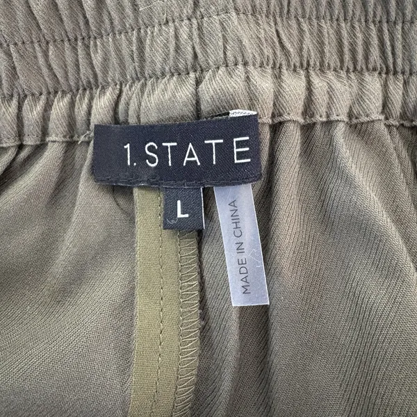 1.STATE‎ Womens Olive Tree Wide Leg Lace Up Front Pants Size L NWT 8199354 - Image 7