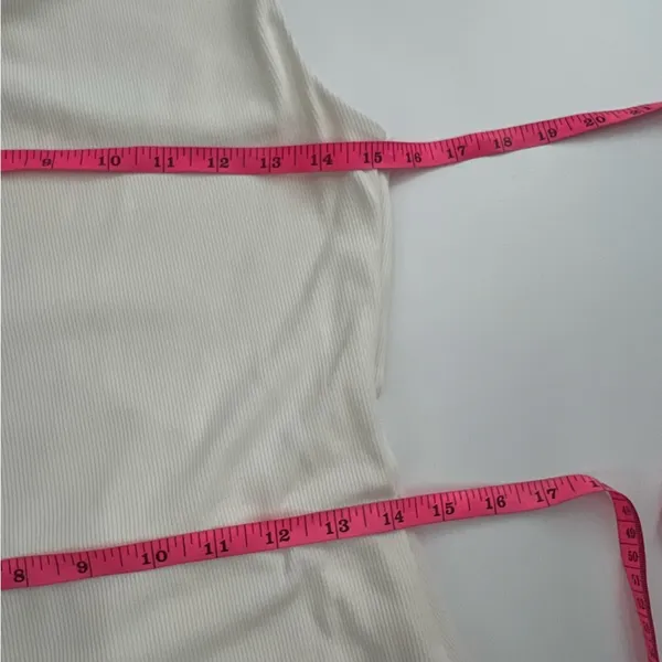 NWT‎ Abercrombie & Fitch form to flatter one shoulder ribbed maxi dress white M - Image 4