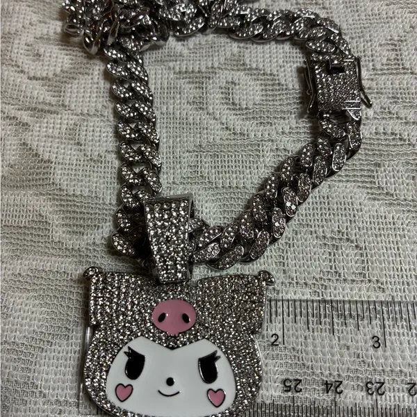 Iced Out Cartoon Character Pendant and Chain - Image 3