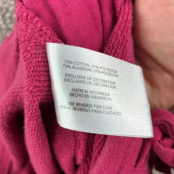 GAP Logo 1969 Fleece Short Size L Fuschia Spellout Y2K Comfy Loungewear Heritage - Image 10
