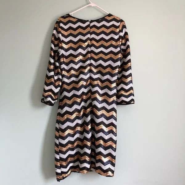 Zig zag sequin dress - Image 6