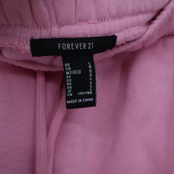 Forever 21 Shorts Women L Sweat Shorts Pink Raw Hem Excellent - Image 2