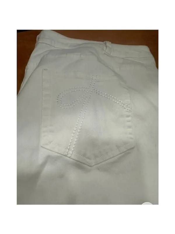 Thalia Sodi White Straight Leg Jeans 20W - Image 4