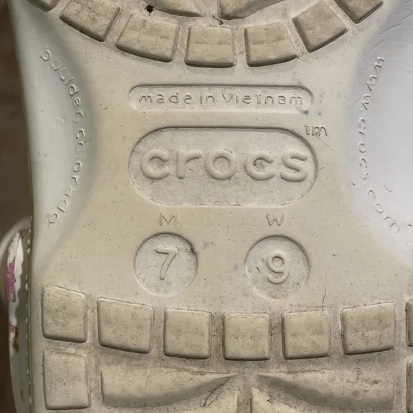 CROCS White Pastel Tie Dye Clog Sandal Shoes Unisex Mens 7 Womens 9 - Image 2