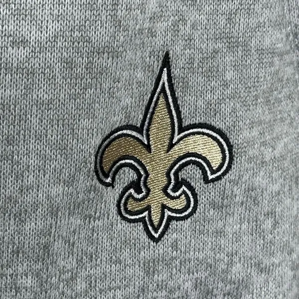 WEAR by Erin Andrews New Orleans Saints Team Heathered Gray Full-Zip Hoodie Size - Image 8