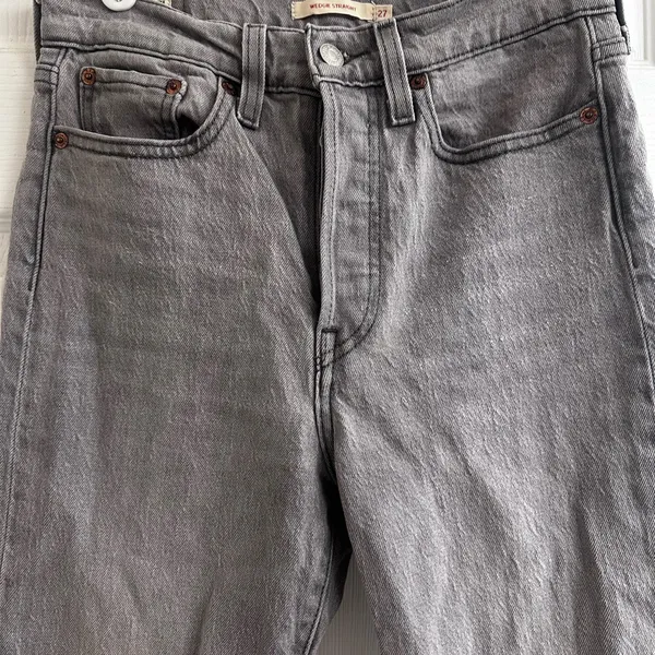 Levi's Gray Wedgie Straight Jeans Modern Fit - Image 4