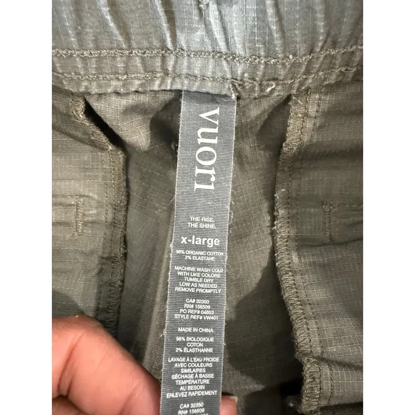Vuori Ripstop Pant‎ Womens XL Green Camo Organic Cotton Stretch VW401 - Image 6