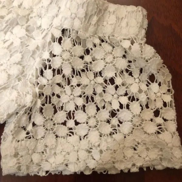 ALC Frank Bolen Lace White Floral Mini Off the Shoulder - Image 6