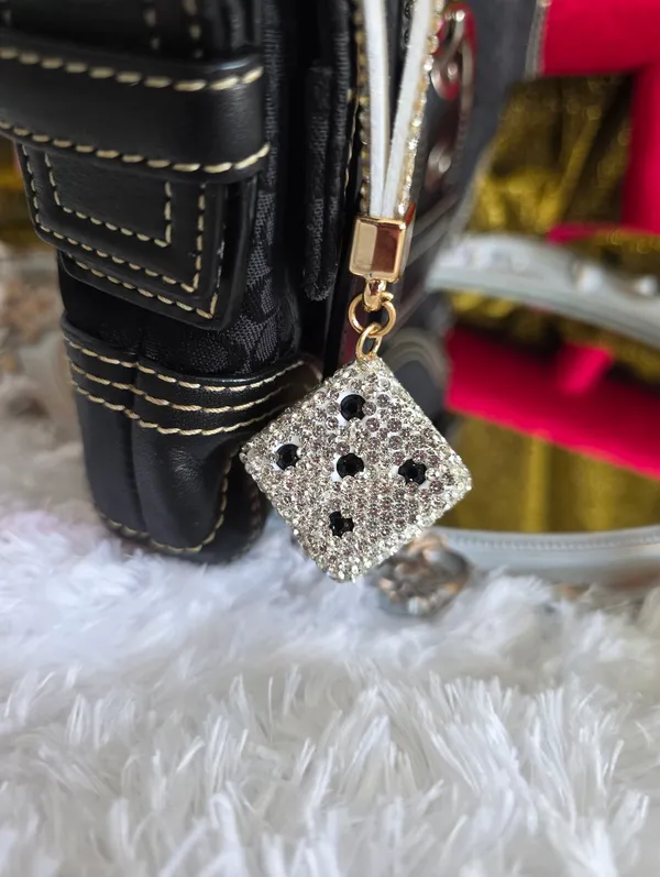 Bling Dice Keychain Bagcharm Silver - Image 14