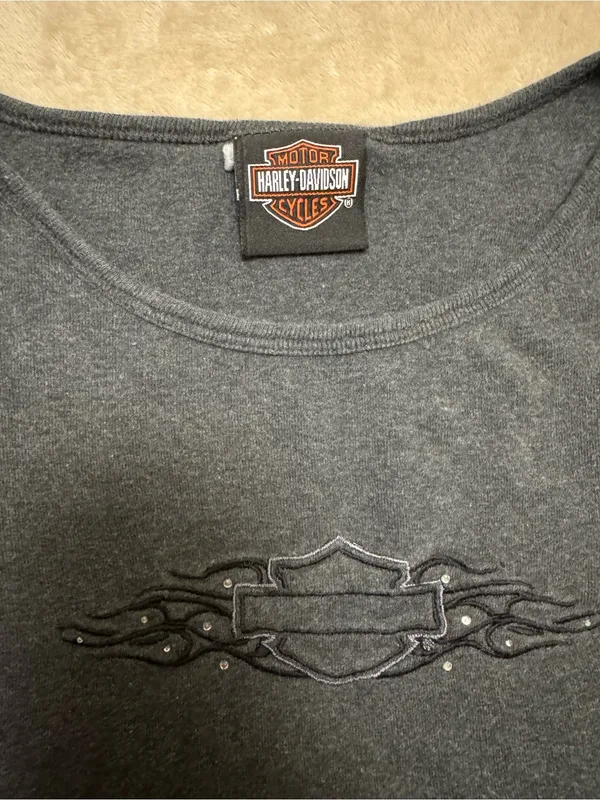 Harley Davidson Gray Tank Top XL Vintage Biker - Image 3