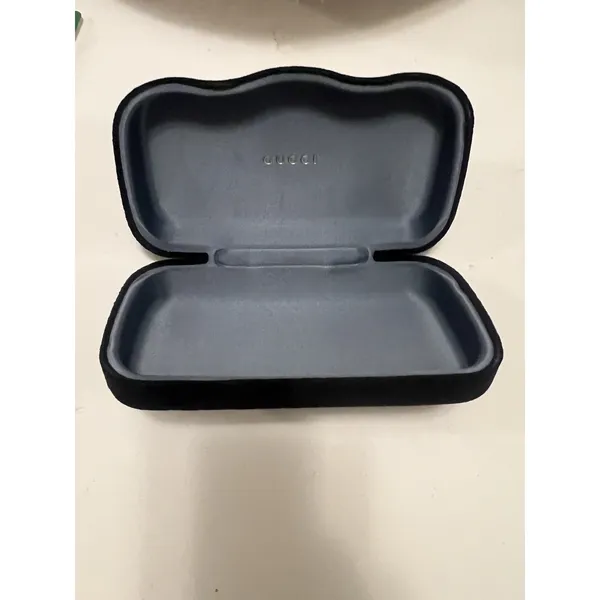 GUCCI eyeglasses case Black Velvet Silk Lined Light Blue. Can Be Used As Clutch - Image 7