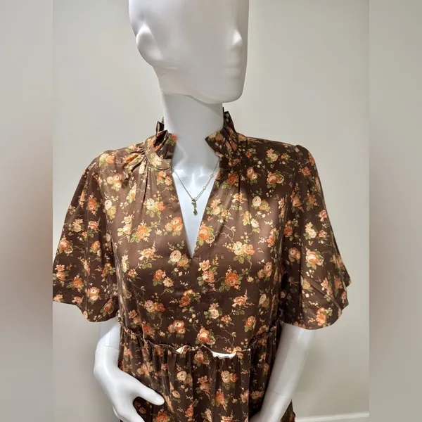 Tuckernuck Crawford Dress XXL NWT Rosewood Chintz Floral Tiered Mini Ruffle - Image 6