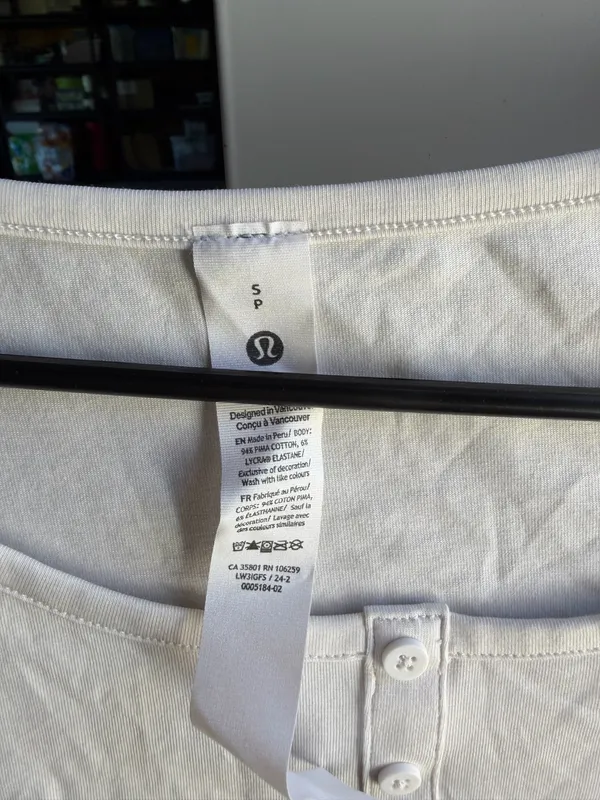 NWT Lululemon Cap Sleeve Henley Tee - Image 2